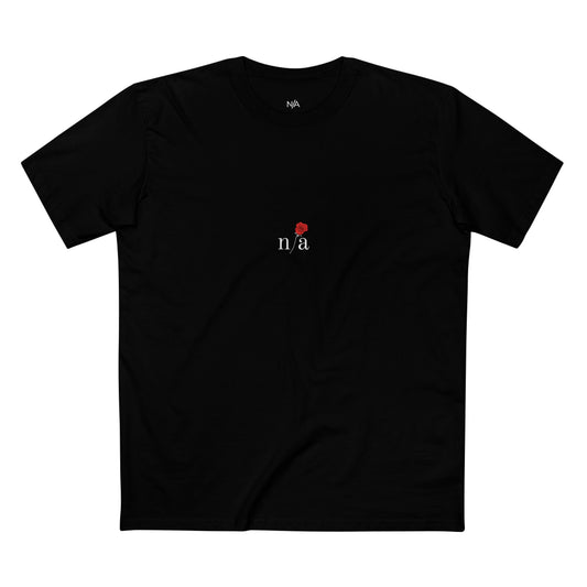 n/a essentials tee; black & white